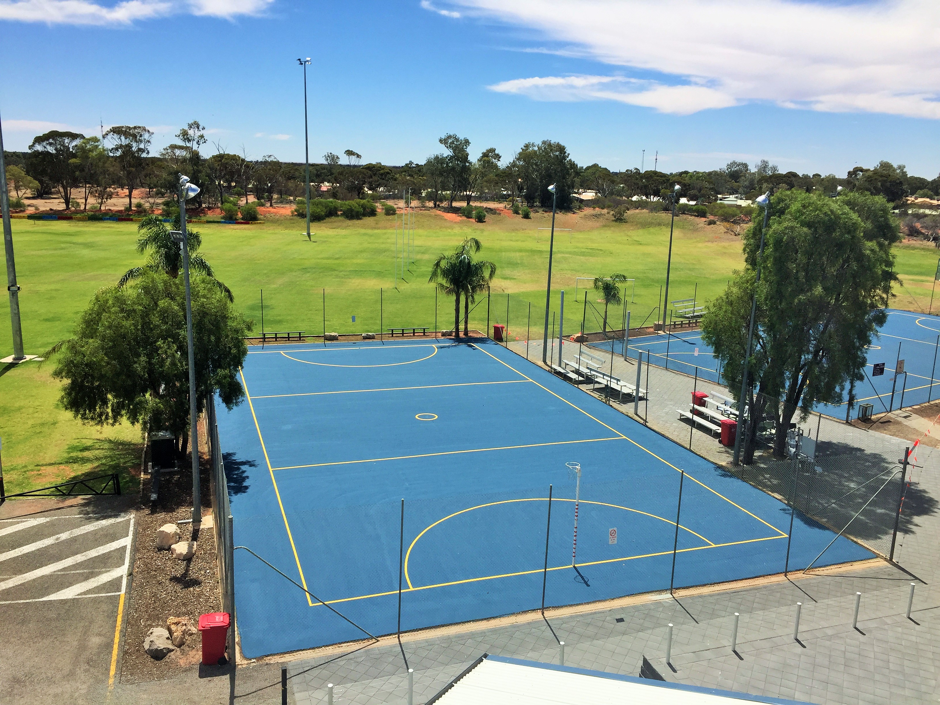 Netball courts Resurfaced netball courts