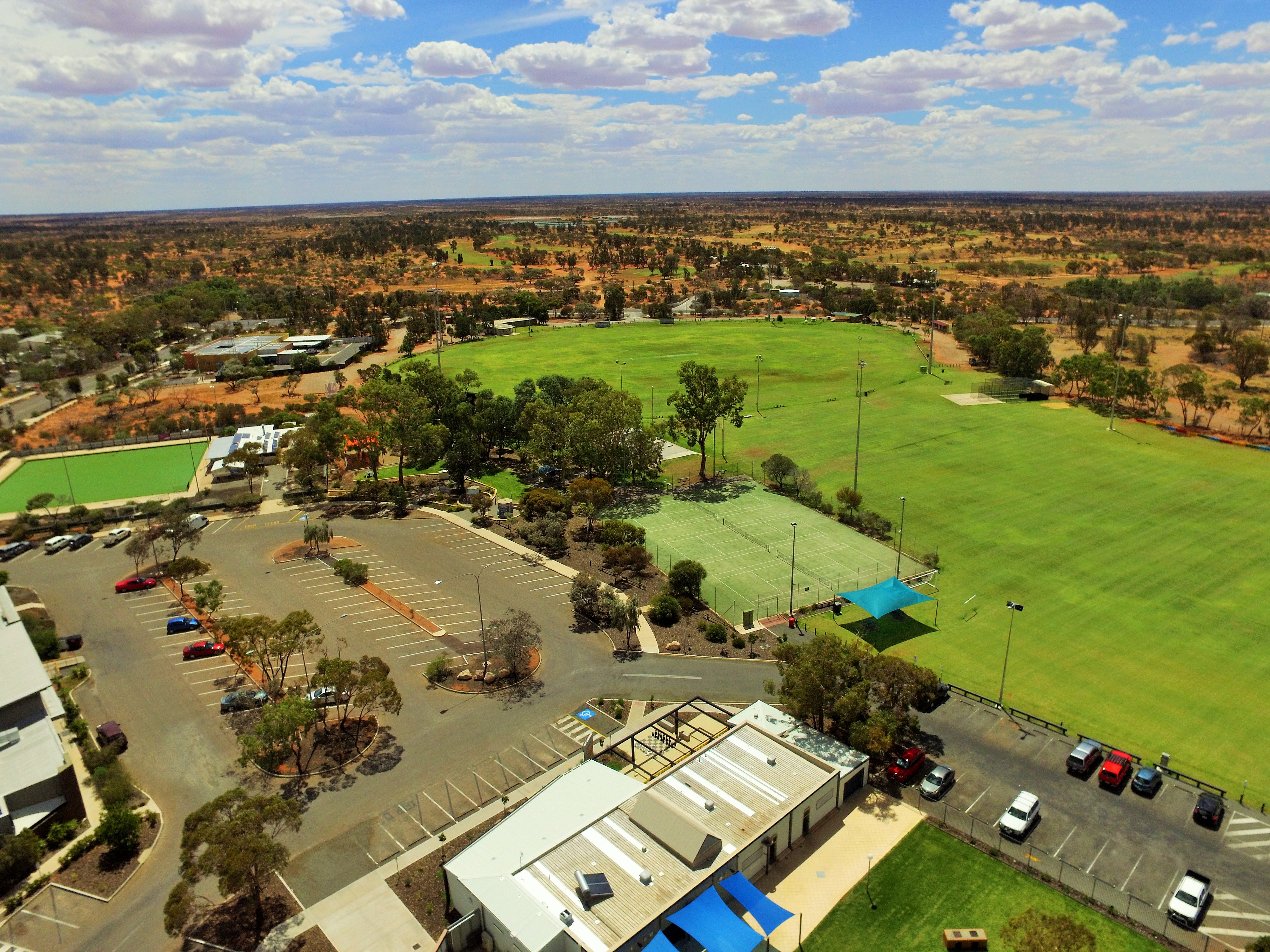 Sporting Ovals Aerial Aerial pic of sporting ovals
